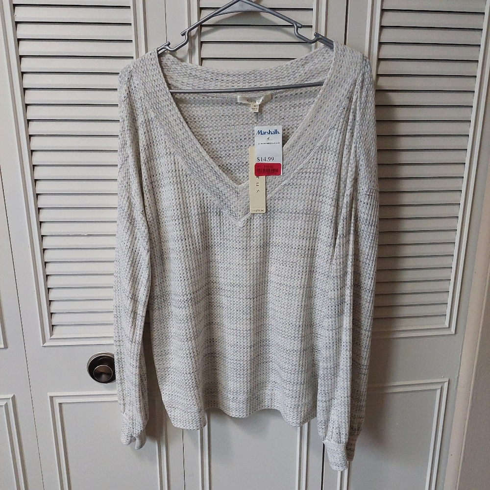 Cyrus - VNeck Sweater - Lightweight - Gray